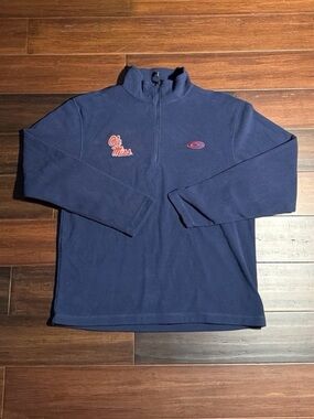 Drake Ole Miss Quarter Zip Fleece Pullover